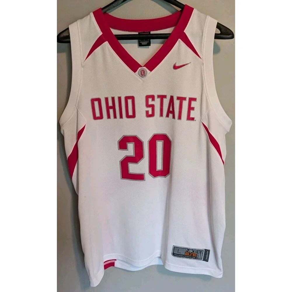 Nike Elite Ohio State Buckeyes #20 NCAA Basketball Jersey Sz Large - READ!